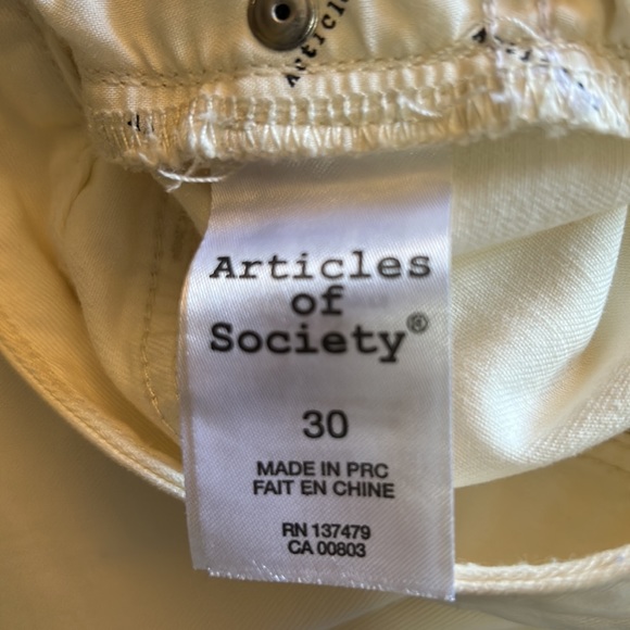 Articles of Society ivory distress Stacy mini skirt sz30 - Picture 12 of 13